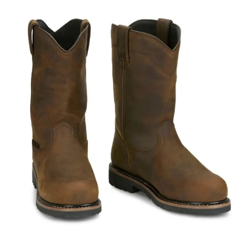 Justin Men's Brown Cowhide Pulley 10